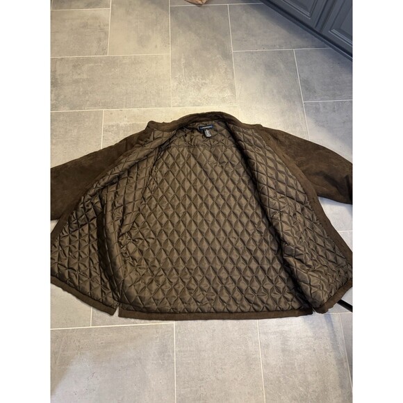 Architect Brown Microfiber Shirt Jacket Quilted Insulated Men's XL - EUC - Picture 7 of 9